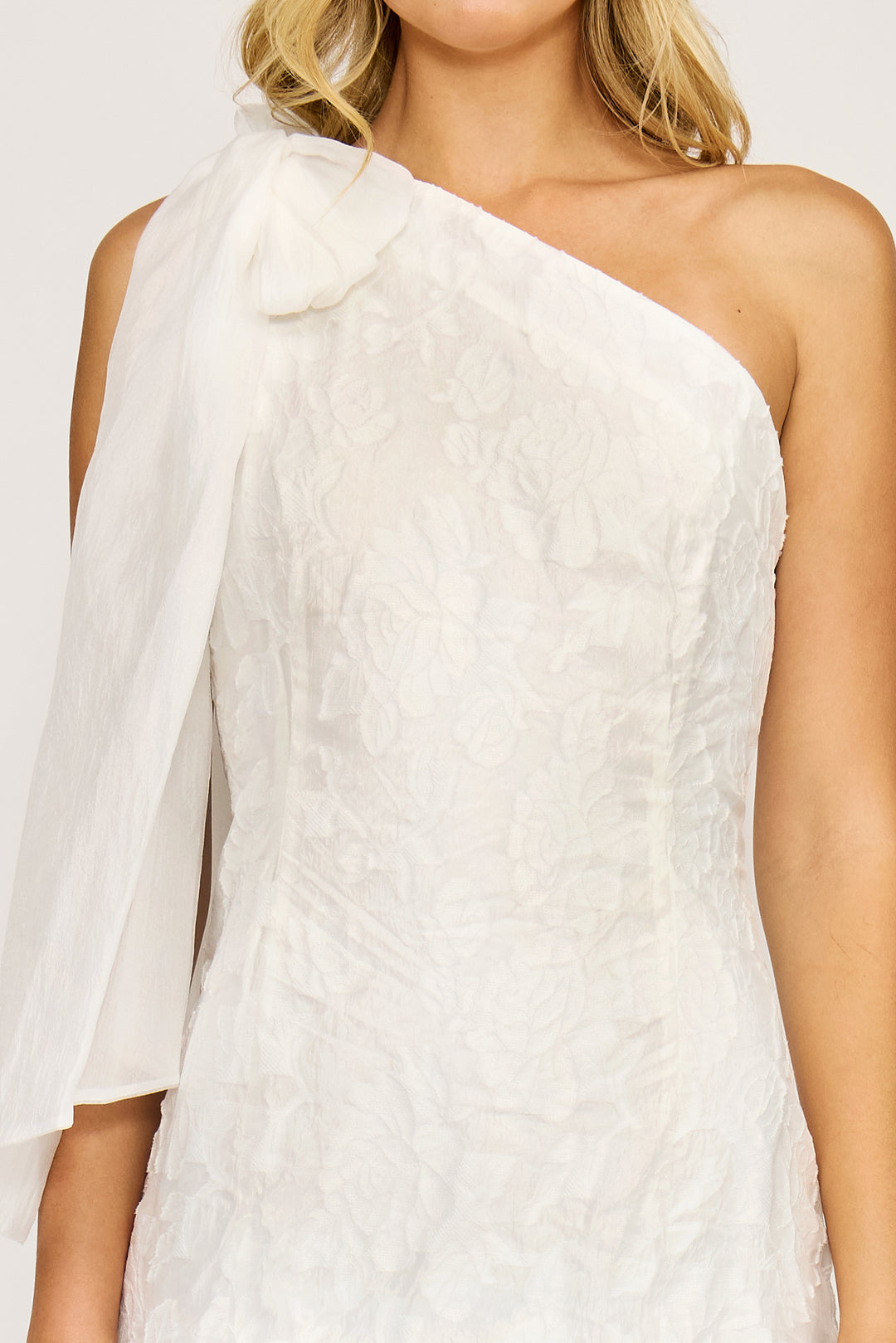 DR4375 MERCY ONE SHOULDER BOW DRESS