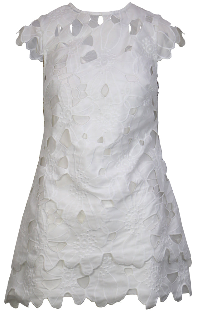 DR5233 GRETA EYELET MINI DRESS