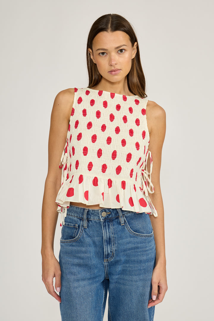 T5435 MAEVE POLKA DOT TOP
