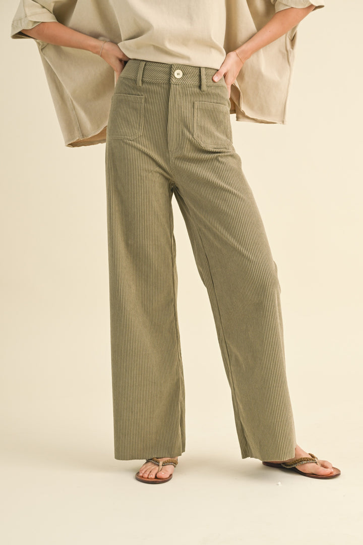 Corduroy with Front Pocket Pants