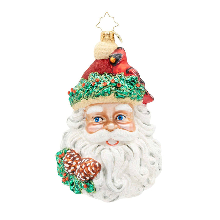 Holiday Glass Ornament – Woodland Wishes Santa
