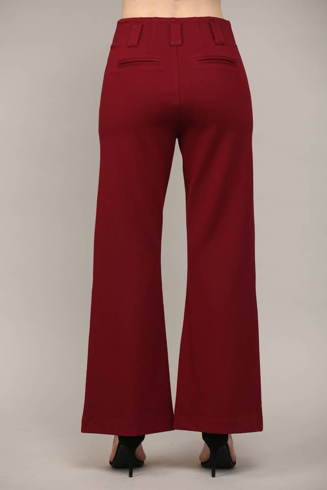 Two Front Pocket Ponte Flare Pants