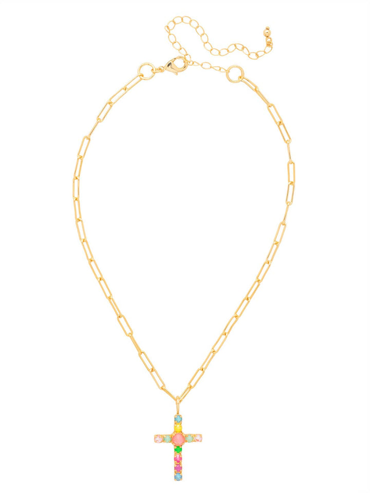 Sorrelli  Cross Paperclip Pendant Necklace