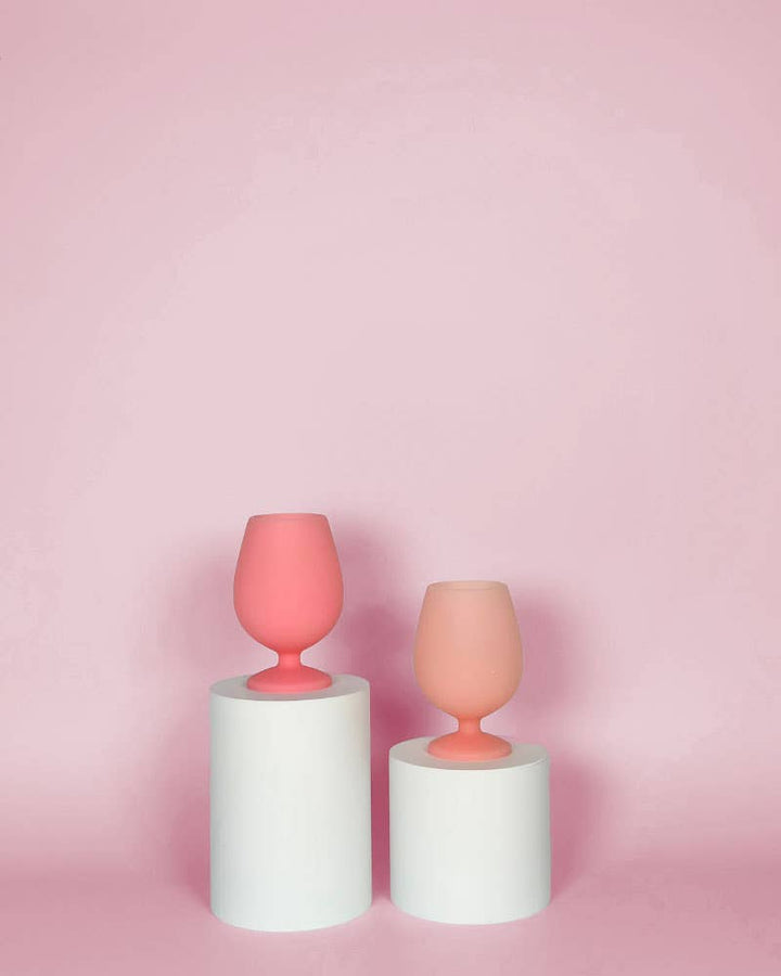 Porter Green - Flamingo + Lotus | Stemm | Silicone Unbreakable Wine Glasses