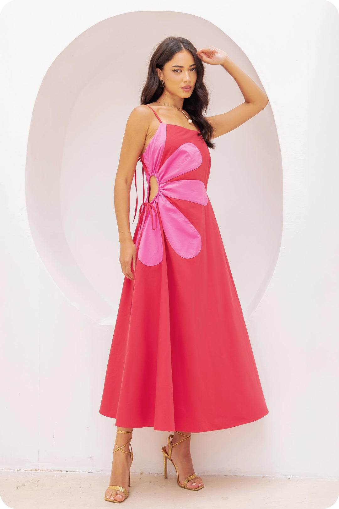 pink side cut out dress NWT Aidan Mattox Bright Pink Side Cut Out Short Formal Dress Size 6