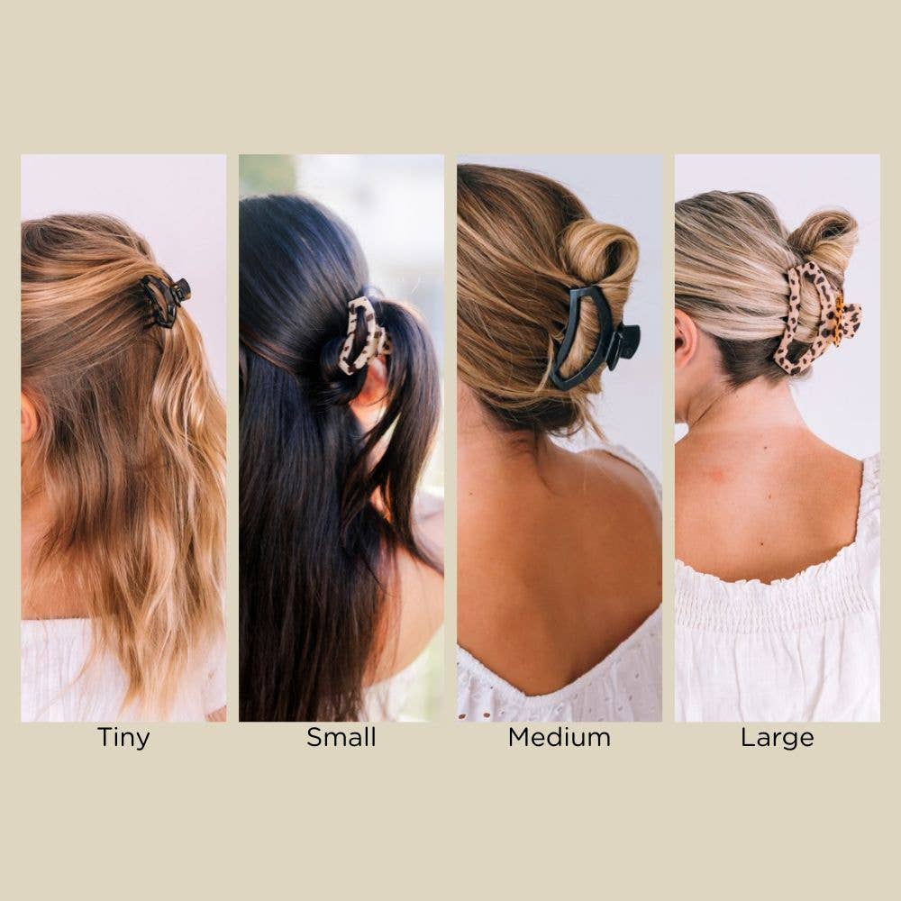 TELETIES - Open Hair Clip | Large | Jet Black
