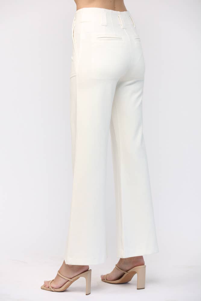 Two Front Pocket Ponte Flare Pants