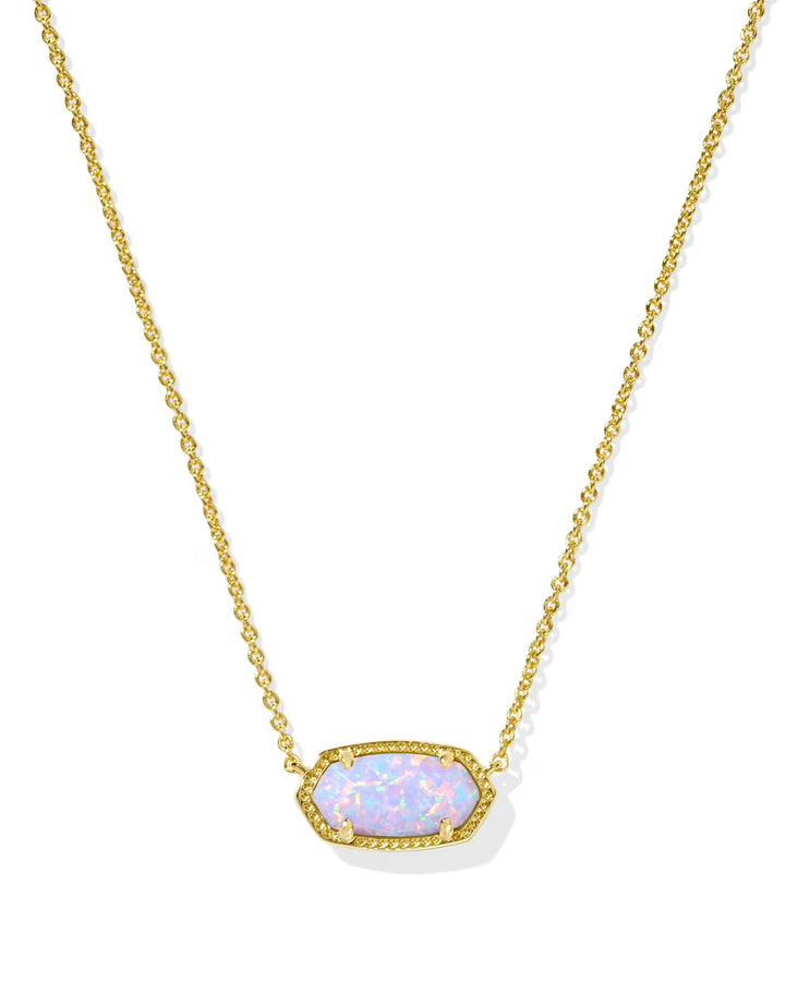 Elisa Short Opal Pendant Necklace