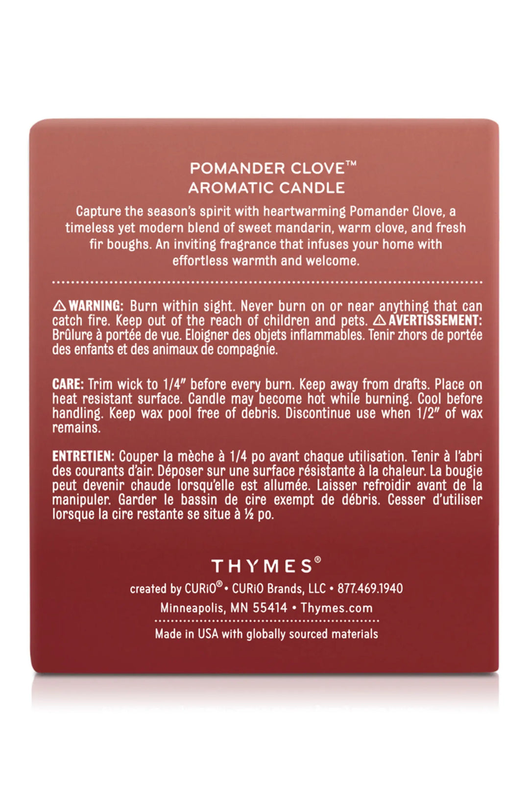 Pomander Clove Poured Candle