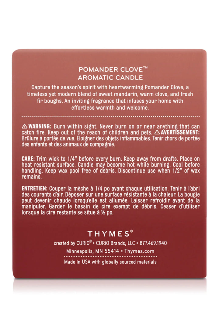 Pomander Clove Poured Candle