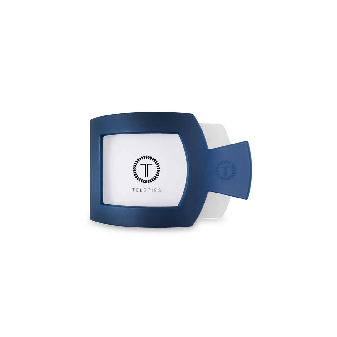 TELETIES - Square Flat Hair Clip | Small | Midnight Rain