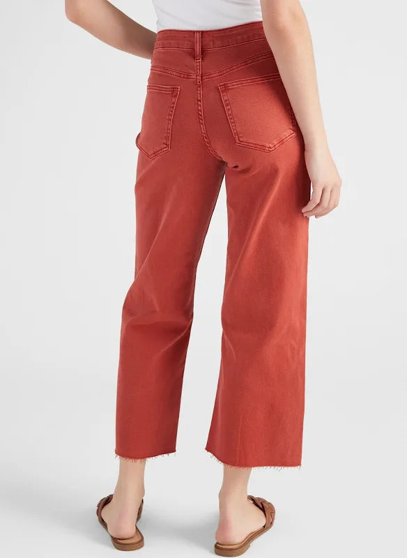 Vervet High Rise Crop Wide Leg Jean