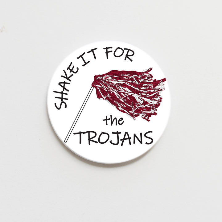 Good Vibez Collegiate - Troy University Shaker Button - 3.00 inch