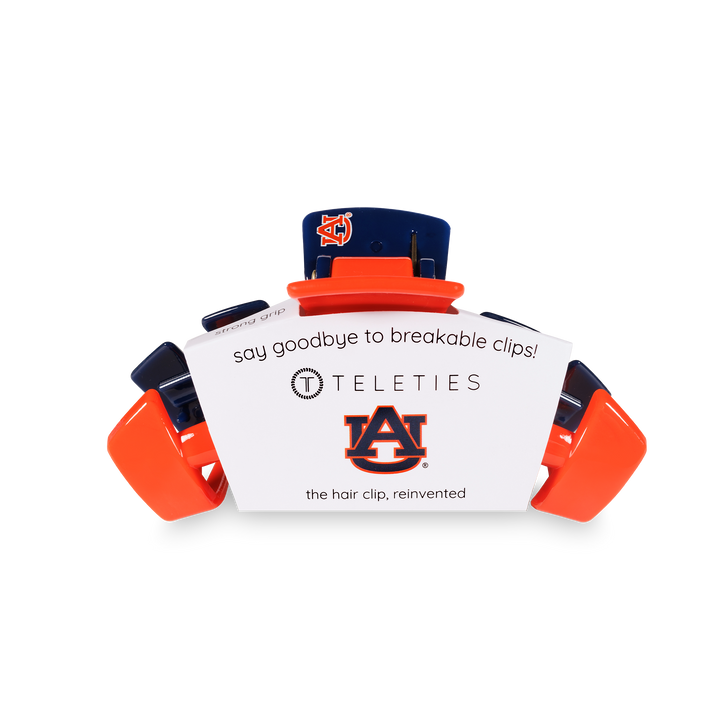 TELETIES - Classic College Hair Clip | Medium | Auburn Univ.