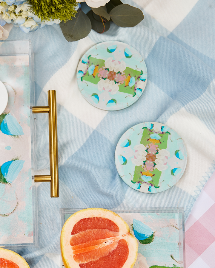 Monets Garden Green Coaster | Laura Park Designs x Tart