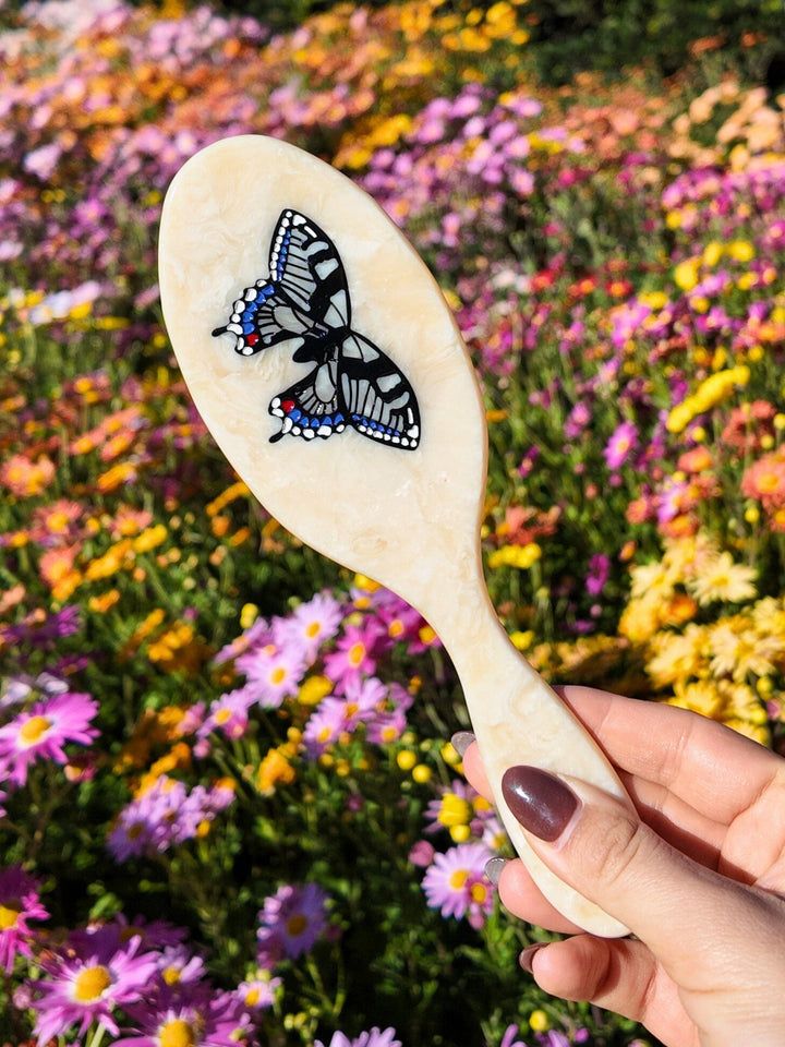 Hand-Painted Swallowtail Amazing Hair Day Brush | Eco-Friendly