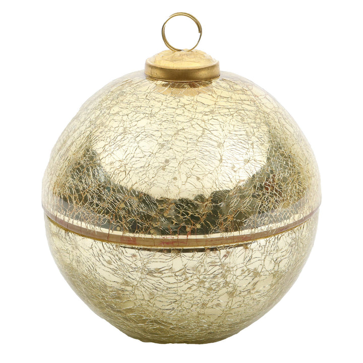 LUX FRAGRANCES - White Christmas Gold Glass Ornament Candle