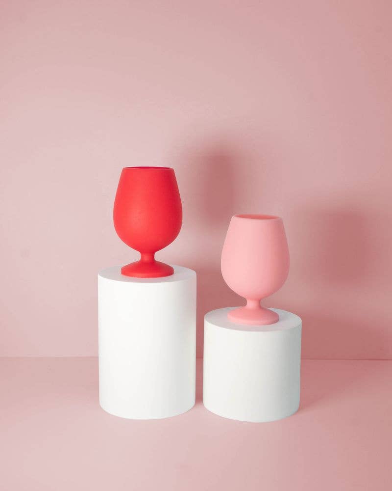 Porter Green - Cherry + Blush | Stemm | Silicone Unbreakable Wine Glasses