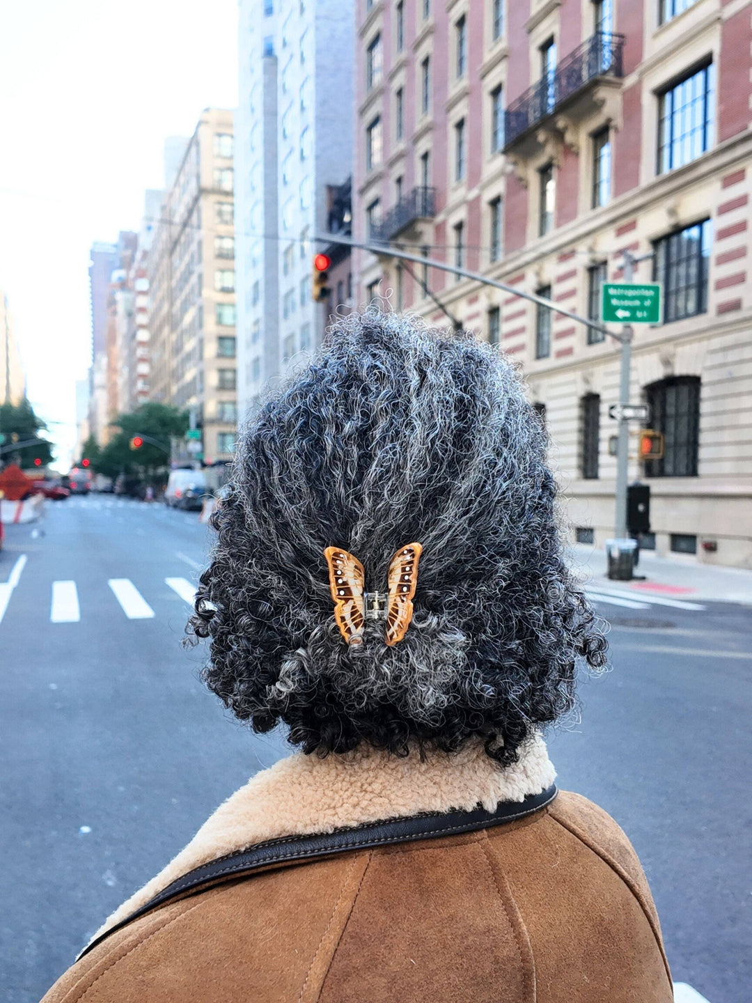 Hand-Painted Mini Morpho Claw Hair Clip | Eco-Friendly