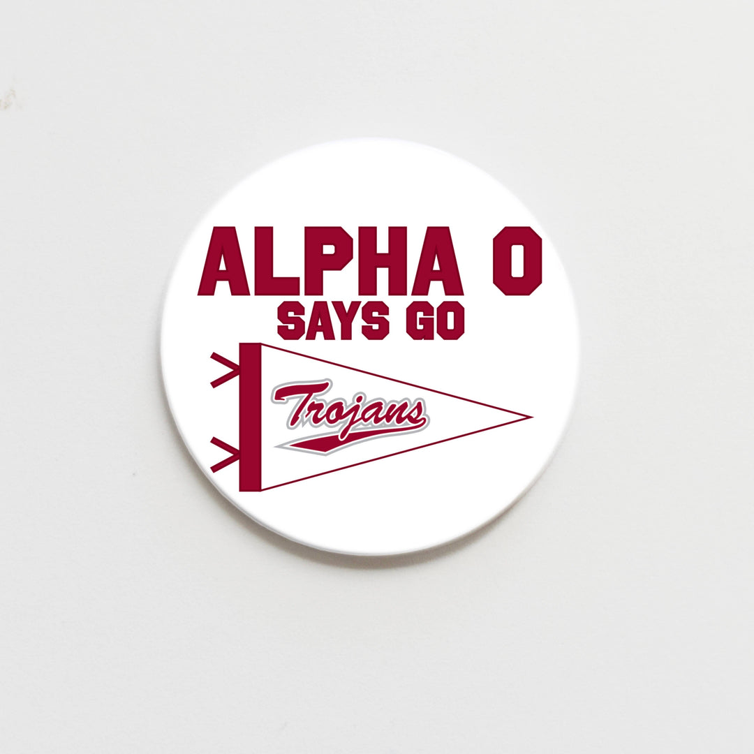 Good Vibez Collegiate - Troy University Alpha Omicron Pi Game Day Button