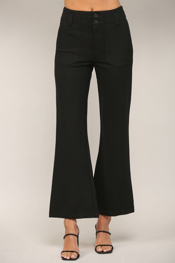 Two Front Pocket Ponte Flare Pants