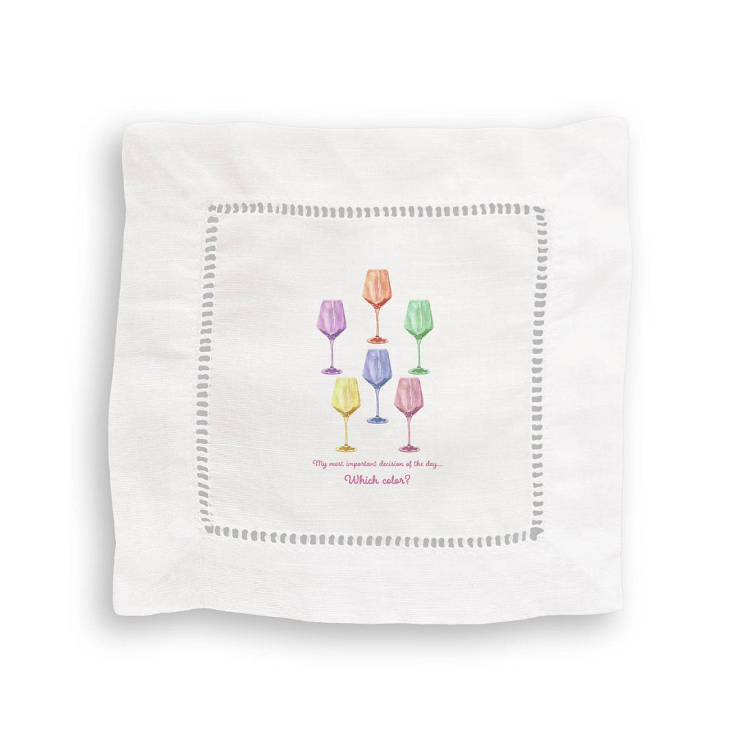 Colorful Wine Glasses Dishtowel