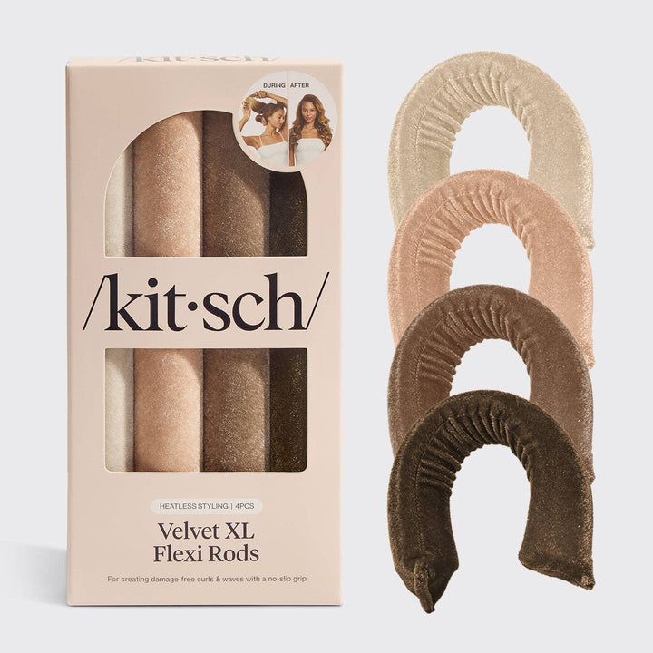 KITSCH Velvet XL Flexi Rods 4pc Set - Eucalyptus
