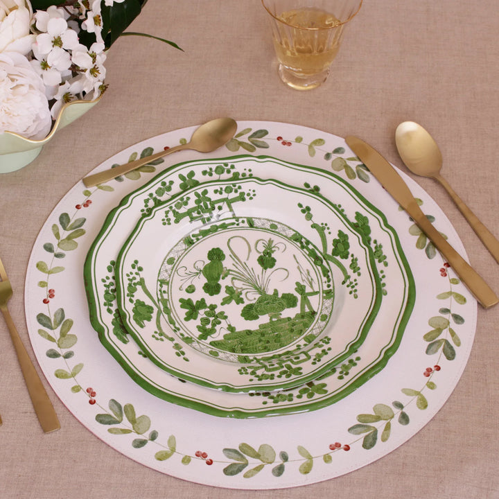 VIDA Faenza 11" Dinner Plate Set of 4 (White and G