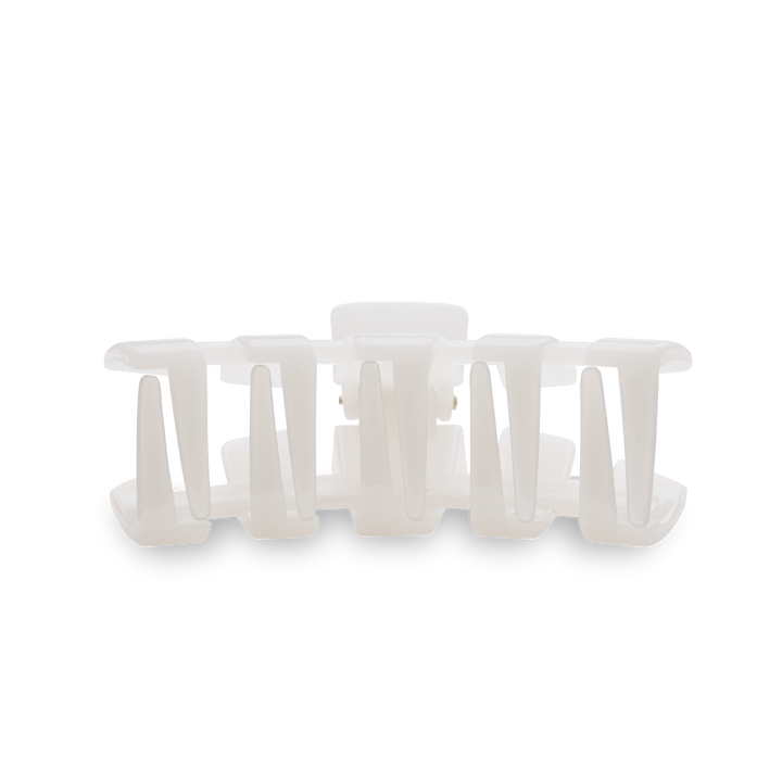 TELETIES - Classic Hair Clip | Medium | Coconut White