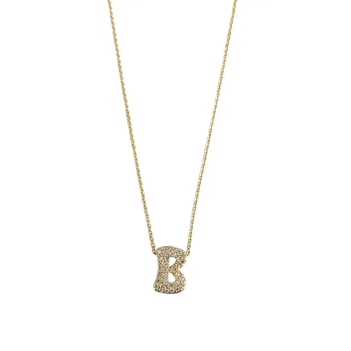 Davy Initial Necklace Gold