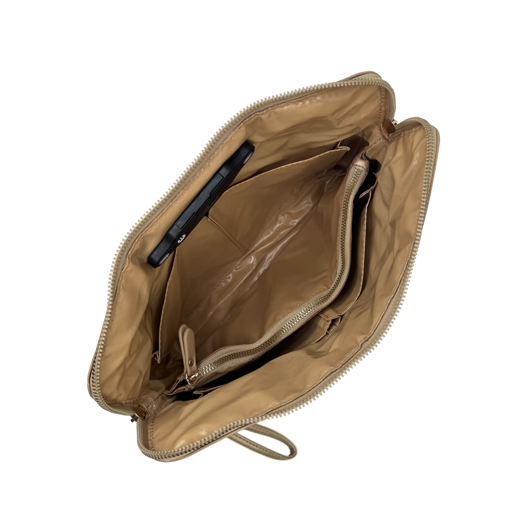 PurseN Litt Makeup Case - Nude & Gold