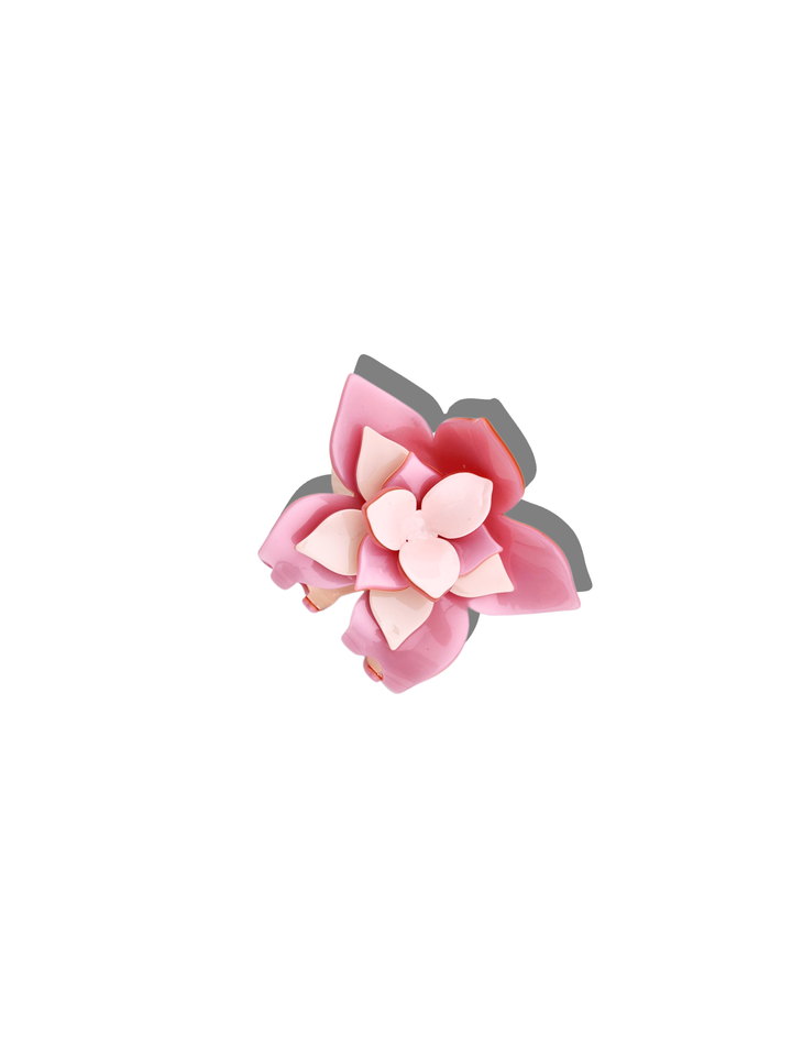 Hand-painted Origami Magnolia Flower Hair Clip