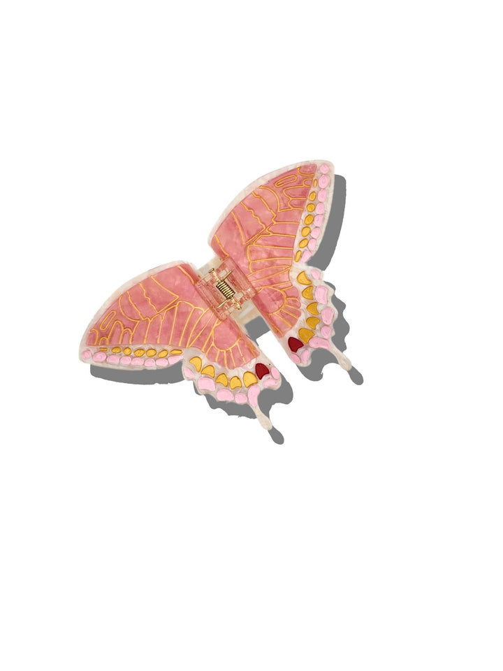 Hand-painted Swallowtail Butterfly Claw Hair Clip