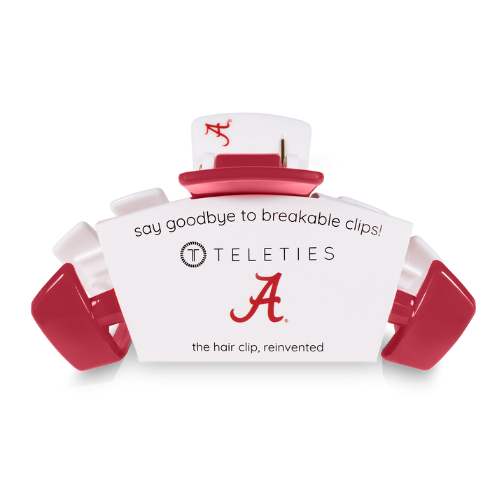 TELETIES - Classic College Hair Clip | Large | Univ. of Alabama