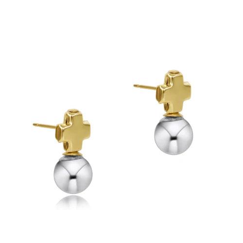 Enewton Signature Gold Cross Studs
