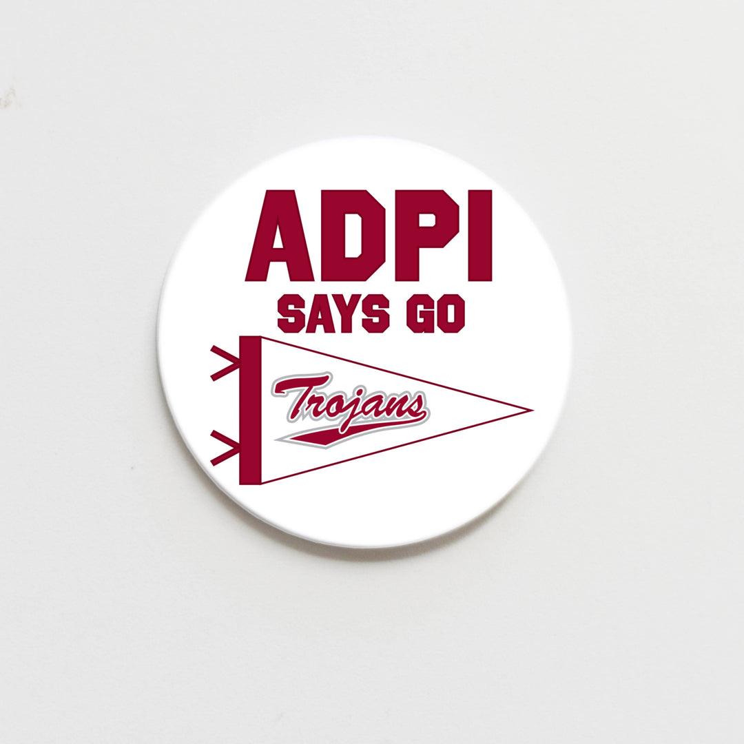 Good Vibez Collegiate - Troy University Alpha Delta Pi Game Day Button
