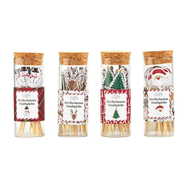 Deer Christmas Toothpick Jars