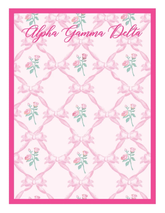 Sorority Romantic Floral Notepad