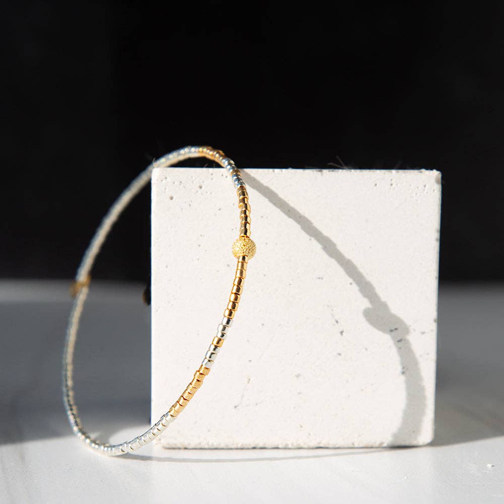Lenny & Eva - Sprinkles Bangle-Silver