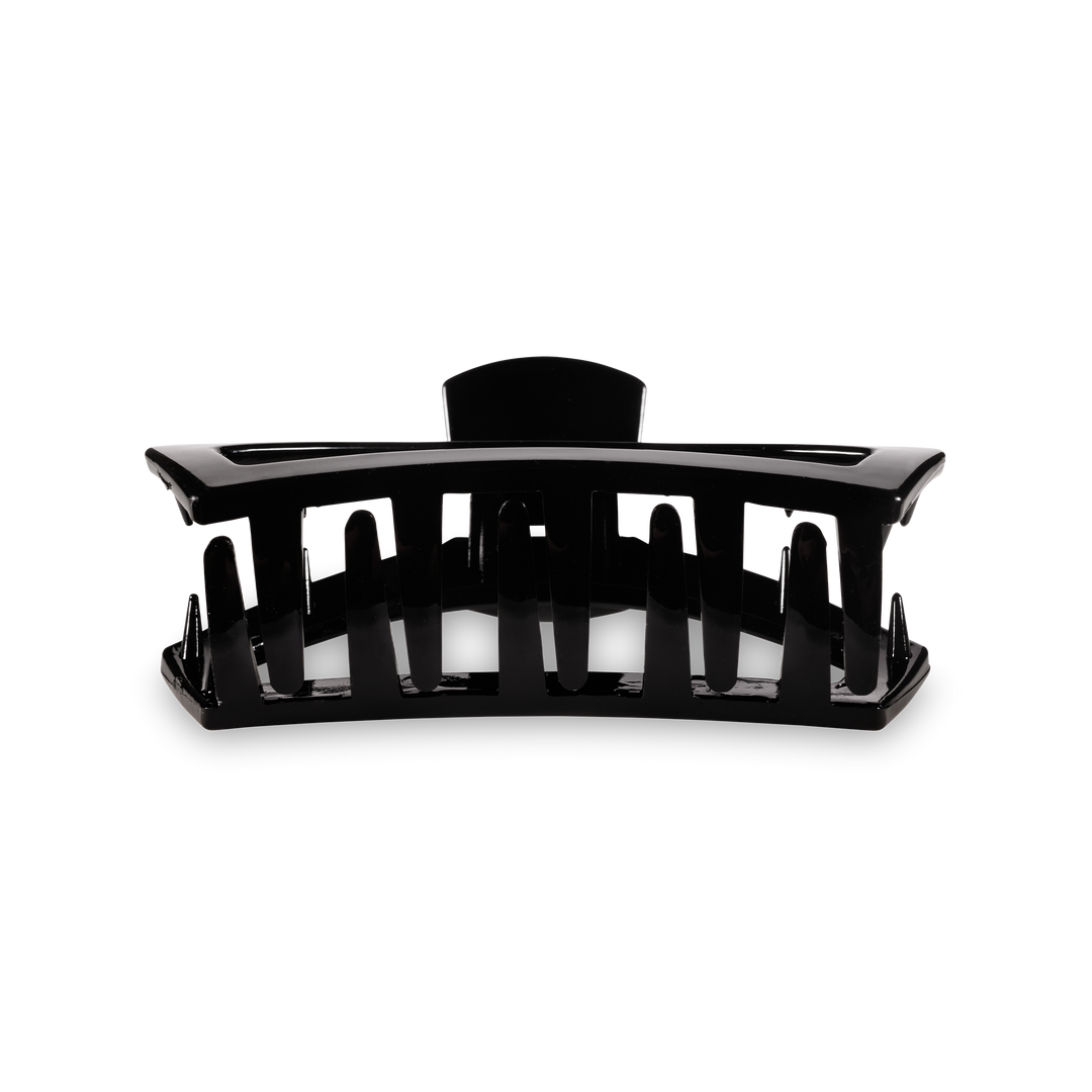 TELETIES - Open Hair Clip | Med. | Jet Black