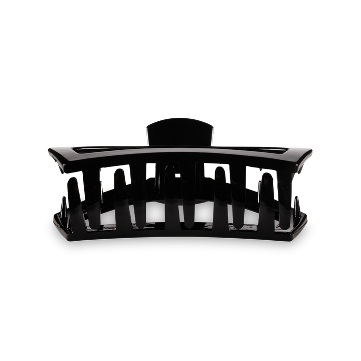 TELETIES - Open Hair Clip | Med. | Jet Black