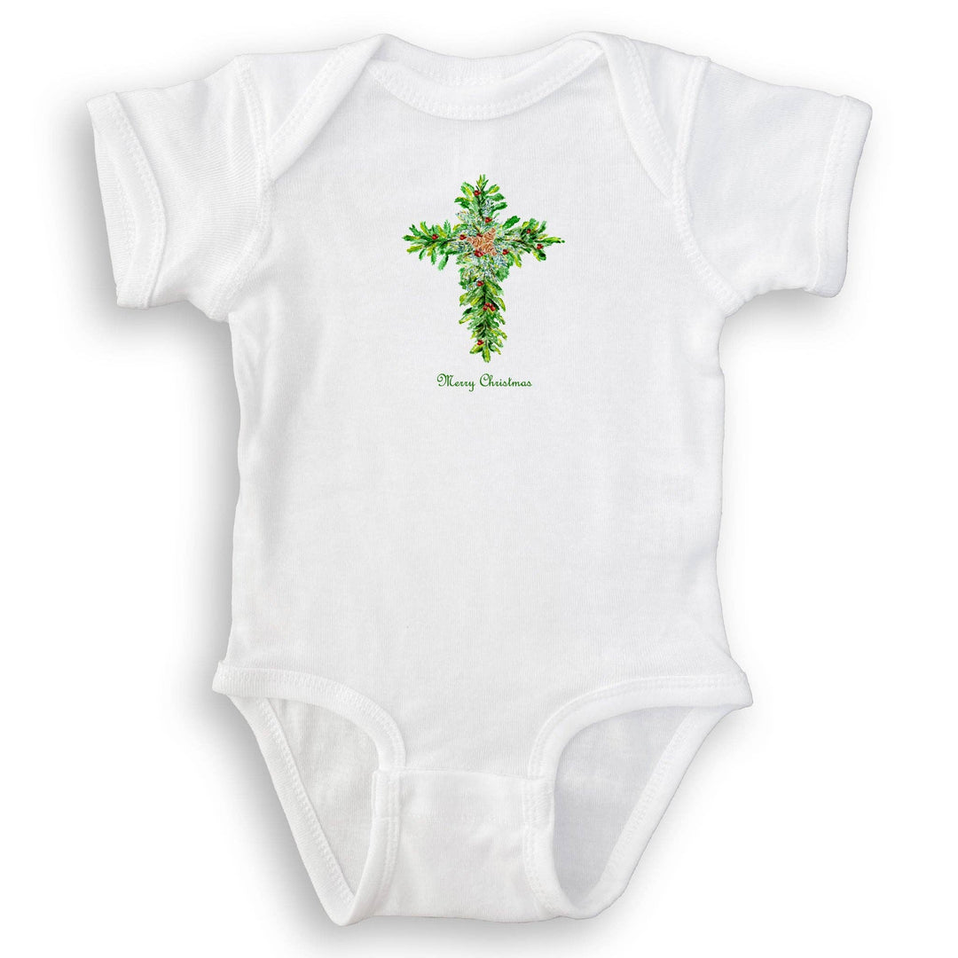 Christmas Cross with Red Berries Towel