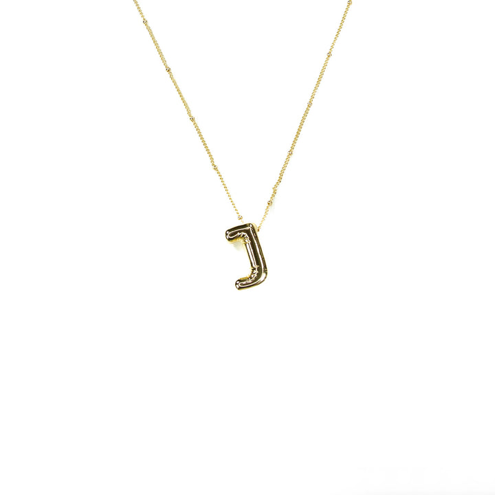 Initial Balloon Bubble Gold Necklace