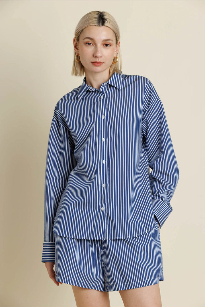 STRIPED BUTTON UP SHIRT