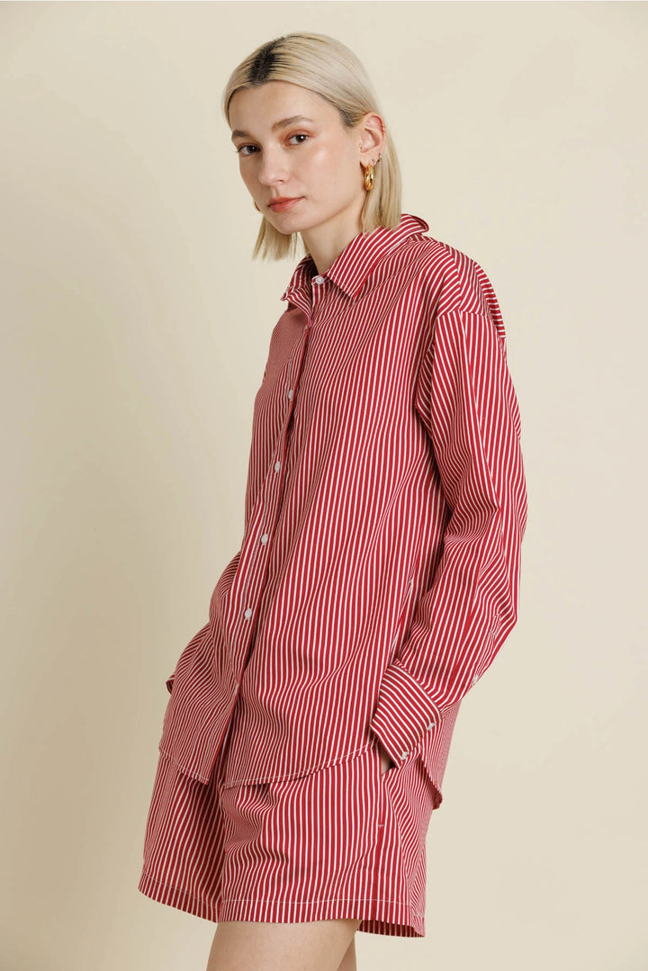 STRIPED BUTTON UP SHIRT