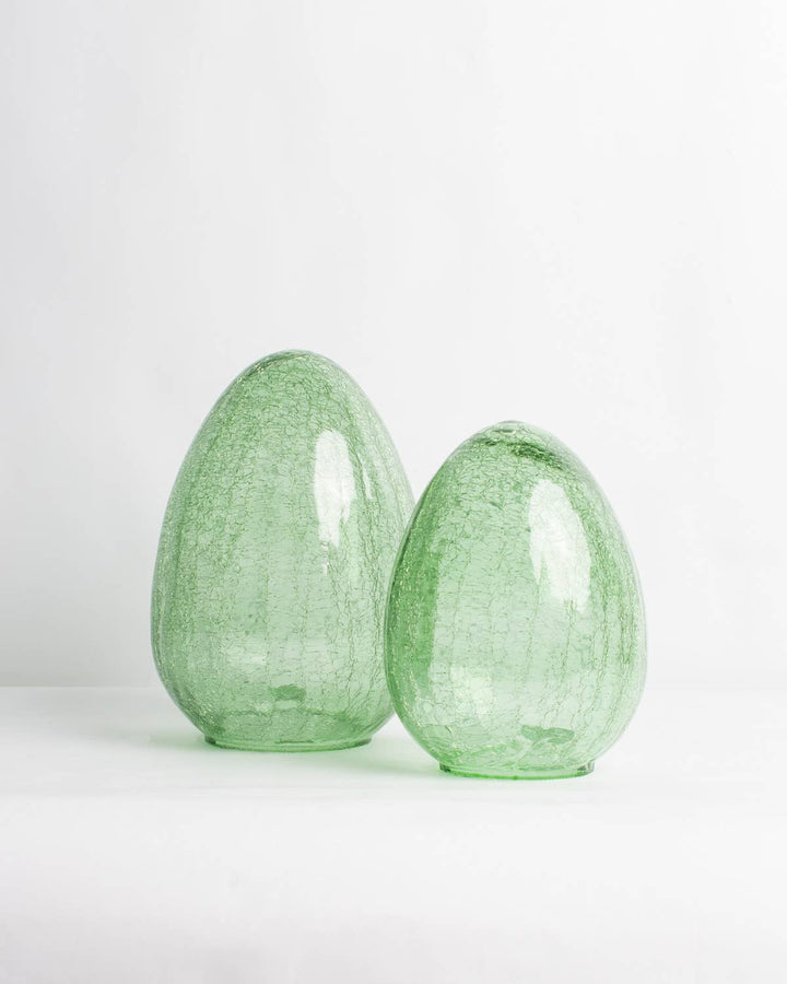 The Amelia Glass Egg   Light Green   7x10