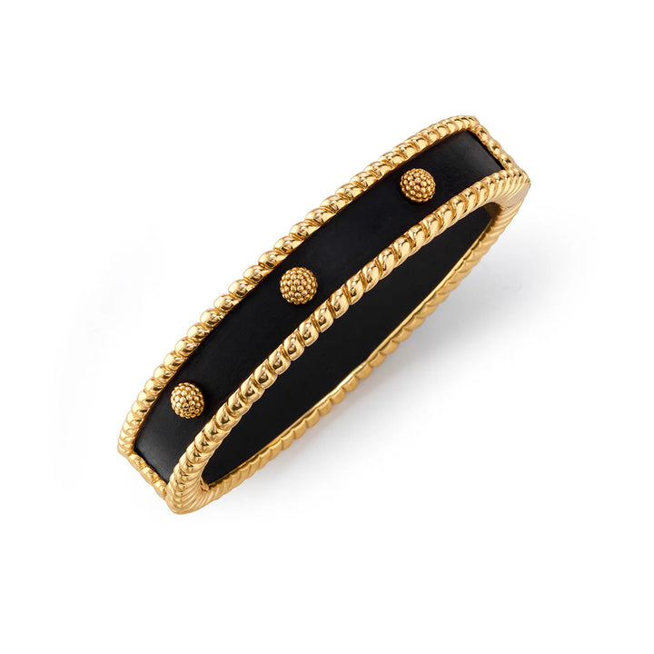 BERRY Small Hinged Bangle - Ebony