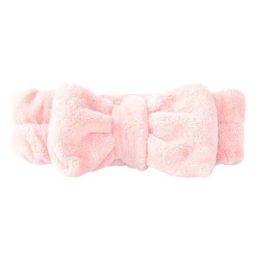 Bella Sleep + Spa - Plush Bow Spa Headband - Pink: Pink
