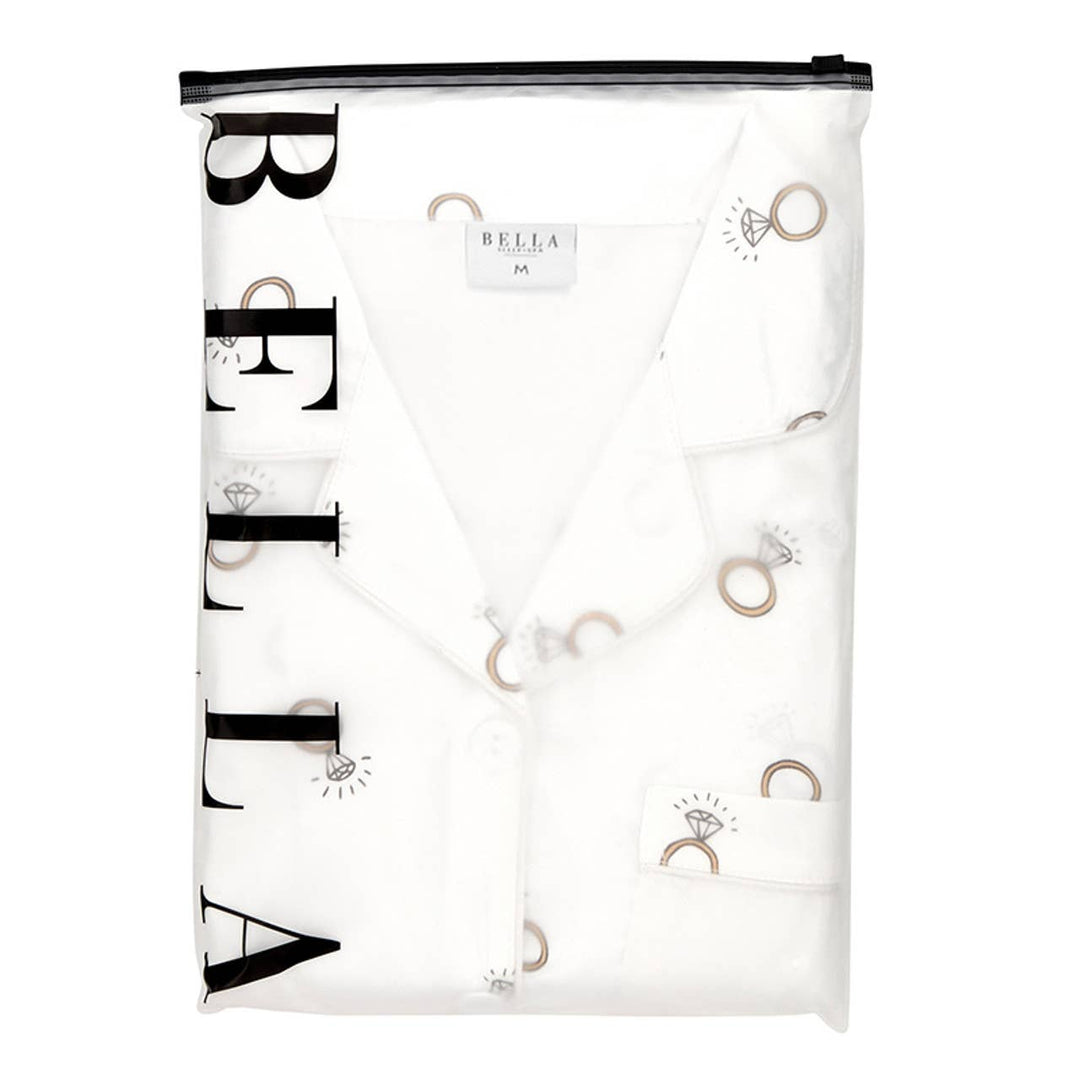 Long Sleeve PJ Set - White Rings