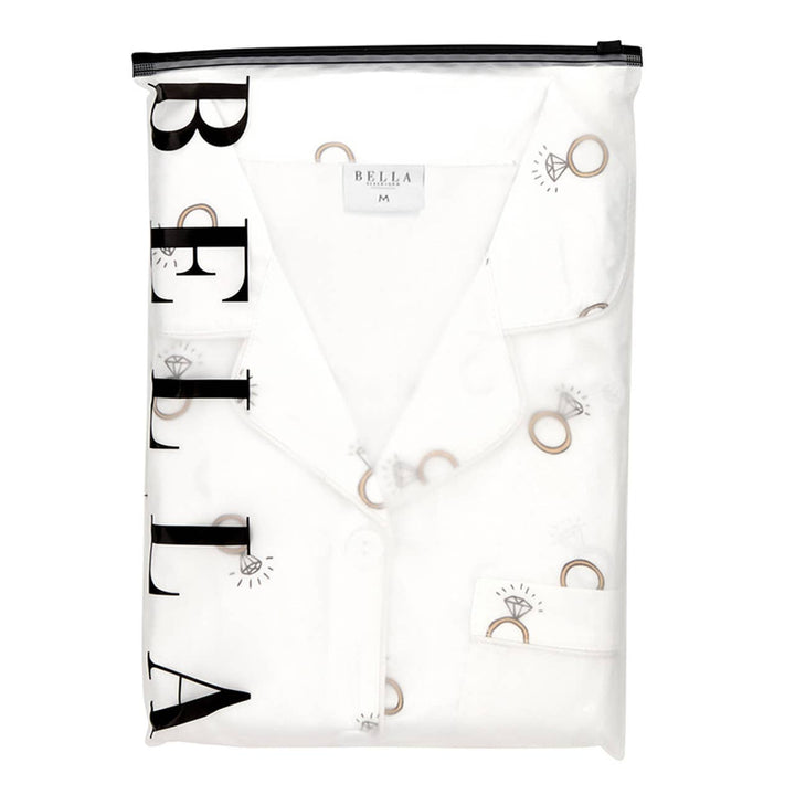 Long Sleeve PJ Set - White Rings